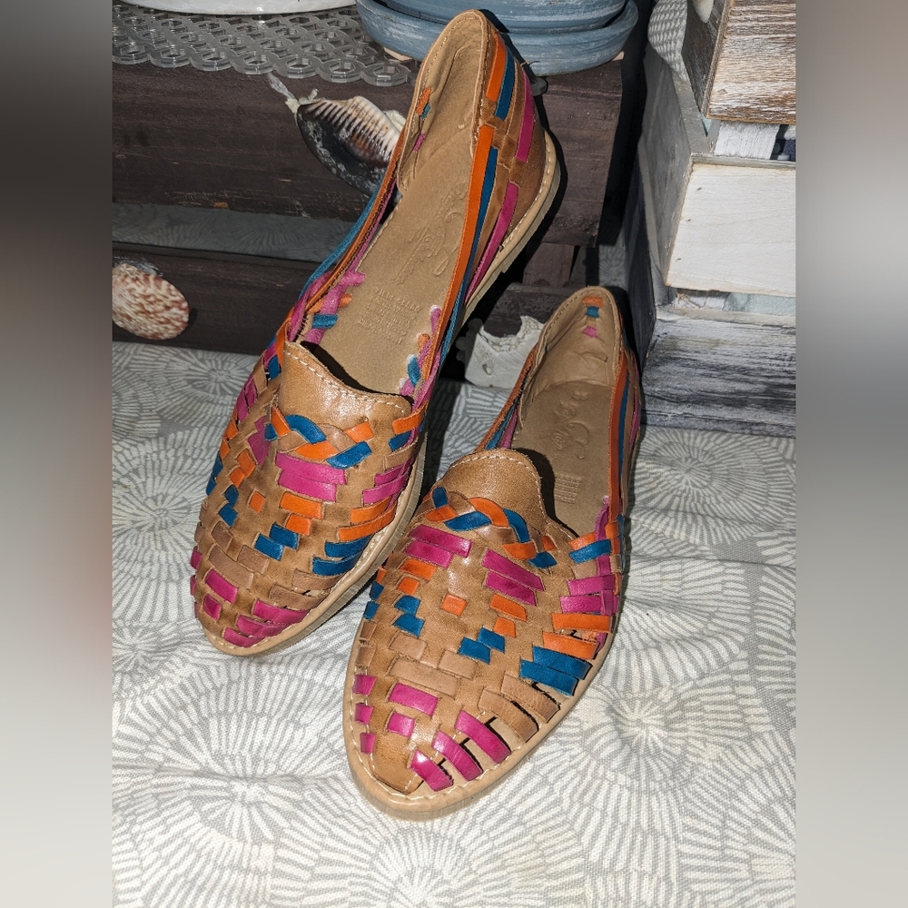 Enigma Collection Huaraches Hand Made Women's Flats, ,Colorful Size 7 US/25 MEX